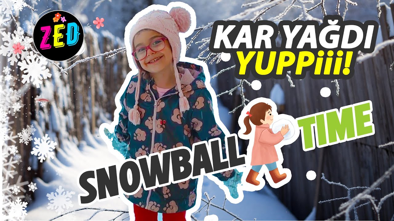 KAYSERİ'YE KAR YAĞDI! KARTOPU SAVAŞI! #kar #zeynepela #kayseri #5yaşetkinlik #oyun #kartopusavaşı