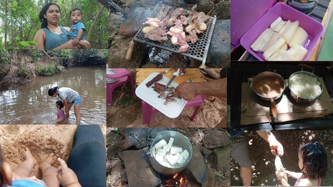 FOMOS PASSAR O DIA EM UM LUGAR ENCANTADO/FIZEMOS ALMOÇO E ASSAMOS CARNE🙌🏽