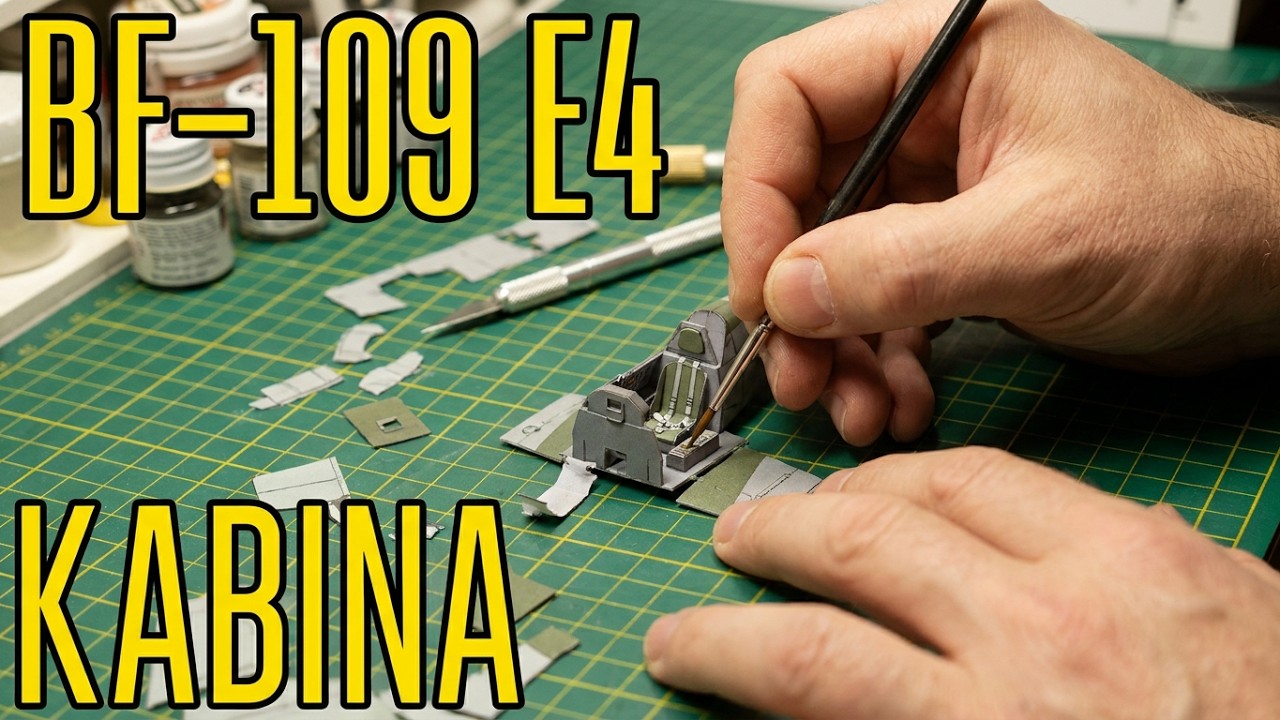 Messerschmitt Bf-109 E4  cz.1 Kabina .#papermodel #modelarstwo #hobby #karton #scalemodel #aviation