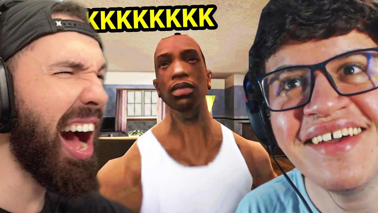 REAGINDO AO Games EduUu JOGANDO GTA SAN ANDREAS KKKKKK