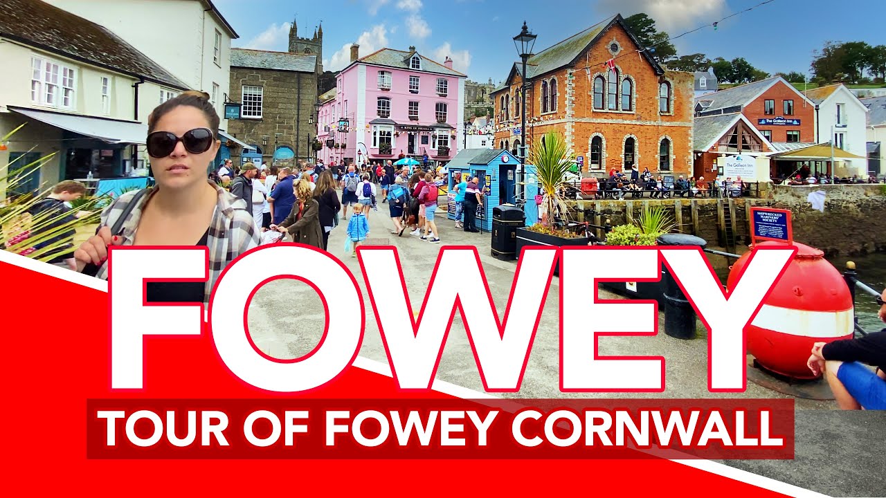 FOWEY CORNWALL | Walking tour through Fowey Town Centre in South Cornwall, UK | Filmed in 4K