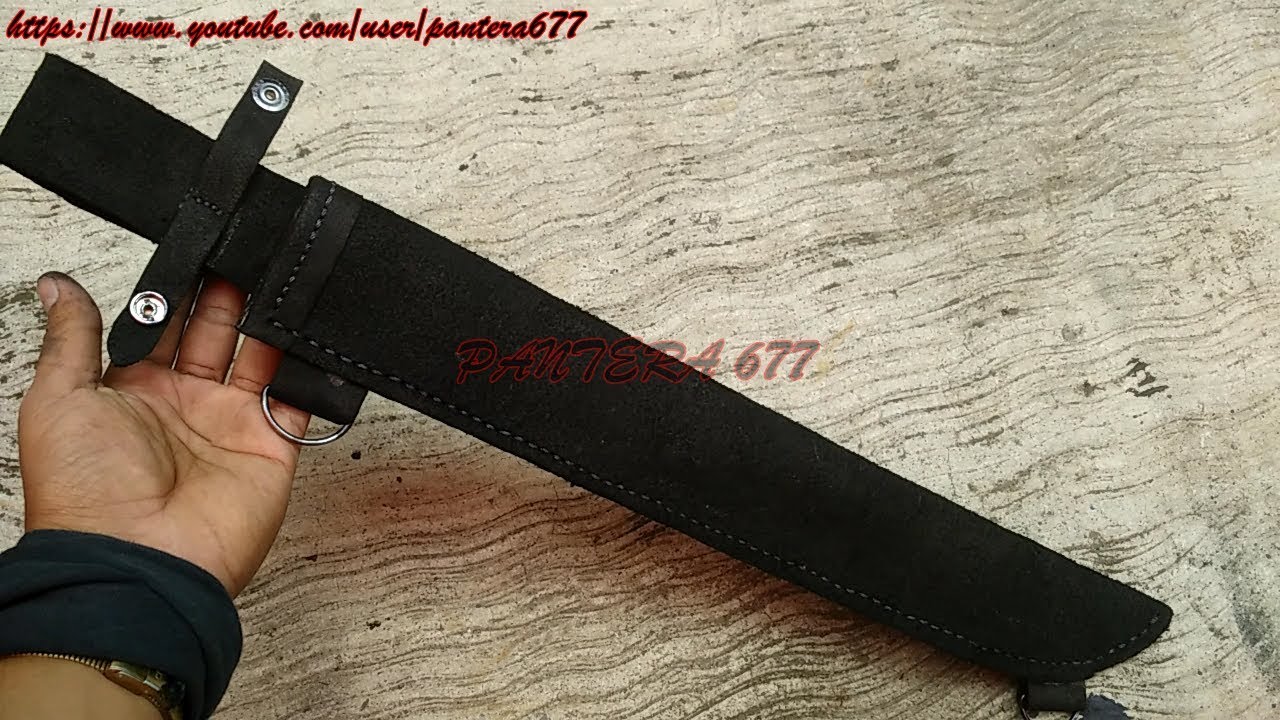 ¿Cómo hacer una funda muy sencilla de machete 100% casera hecha de carnaza?