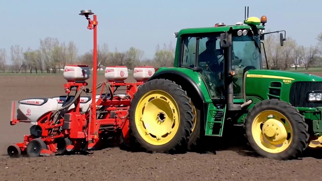 John Deere 6230 Premium RTK / VS Sola 8 redi Prosem K / Setva suncokreta 2020