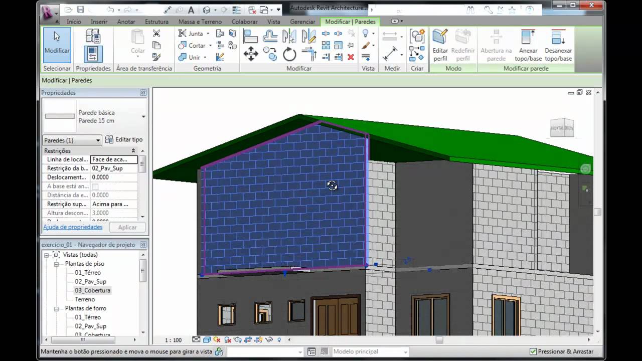 Revit I - 08 - Telhados