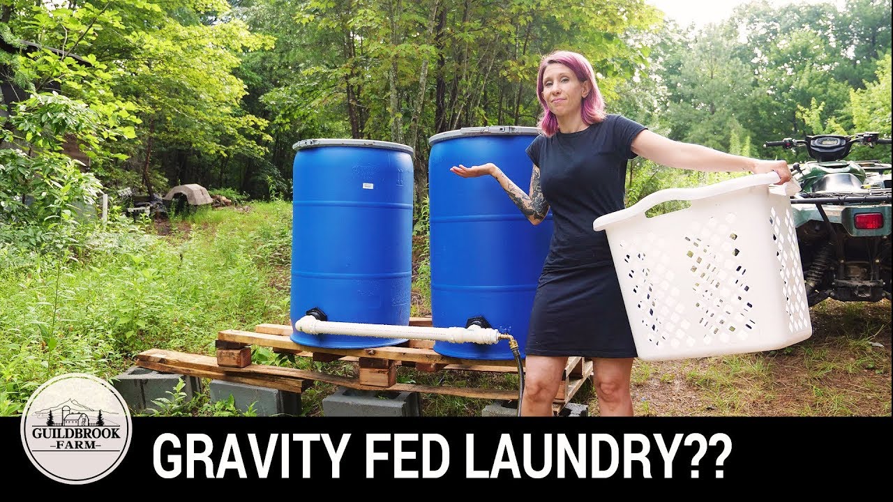 Will Our Off Grid Gravity Fed Water Barrels Run Our Washing Machine? (Part 2)