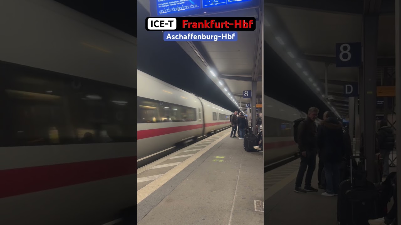 Aschaffenburg-Hbf Vorbeifahrt BR415/ICE-T➡️Frankfurt-Hbf #br415 #icet #shorts