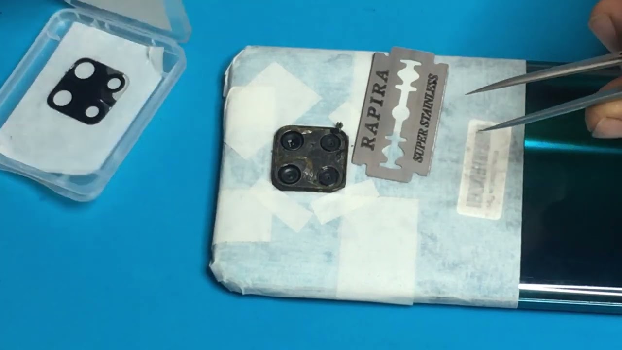 Redmi Note 9 Pro camera glass replacement. Замена стекла камеры смартфона Redmi Note 9 Pro.