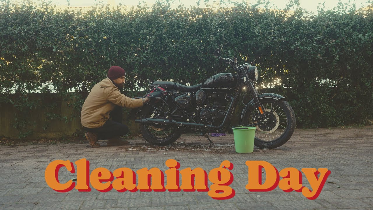 How I Wash My Royal Enfield Classic 350 Stealth Black | Motorcycle Care Ritual