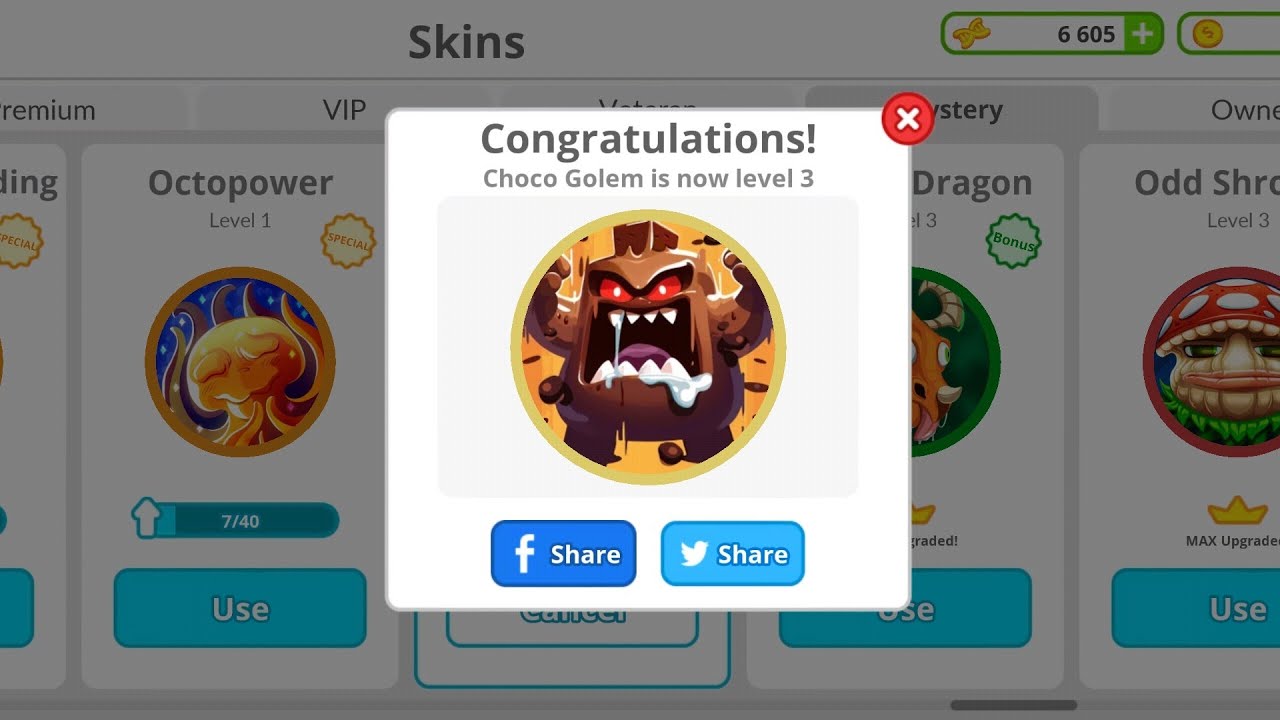 Unlocking level 3 Choco Golem skin (agario mobile gameplay)(w @revenge.ioo)