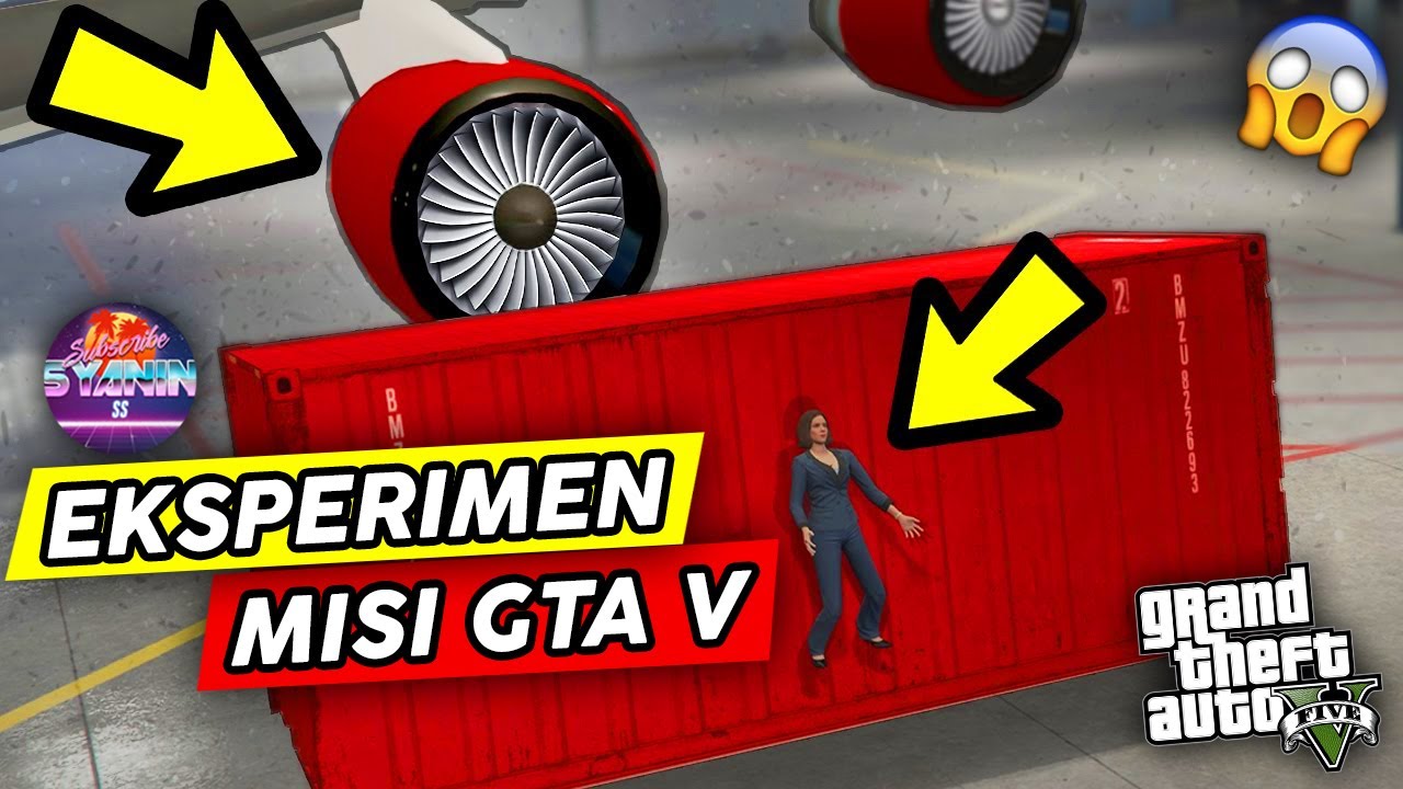 EKSPERIMEN MISI Menyelamatkan Molly Tersedot Turbin Pesawat di Misi GTA 5 Rahasia Misteri Easter Egg
