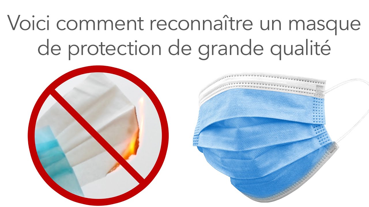 Voici comment reconnaître un masque de protection de grande qualité