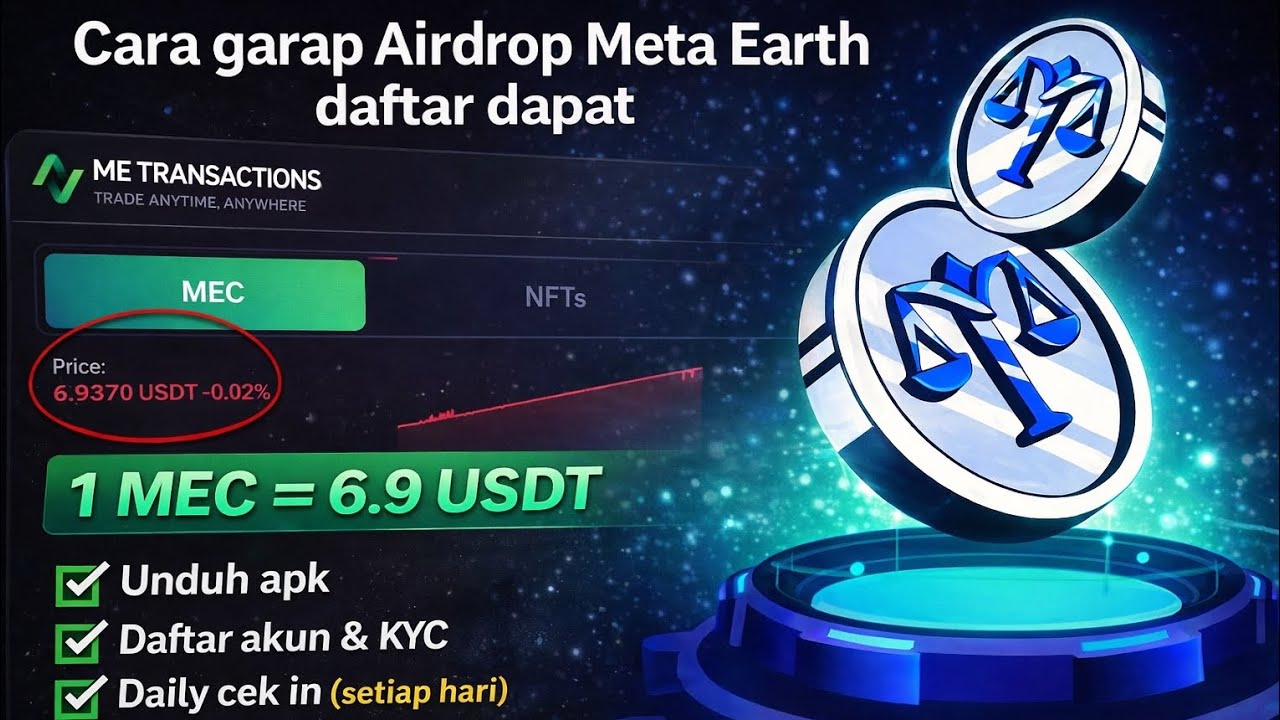 Cara Garap Airdrop Meta Earth | 1 MEC = 6.9 USDT | airdrop2026