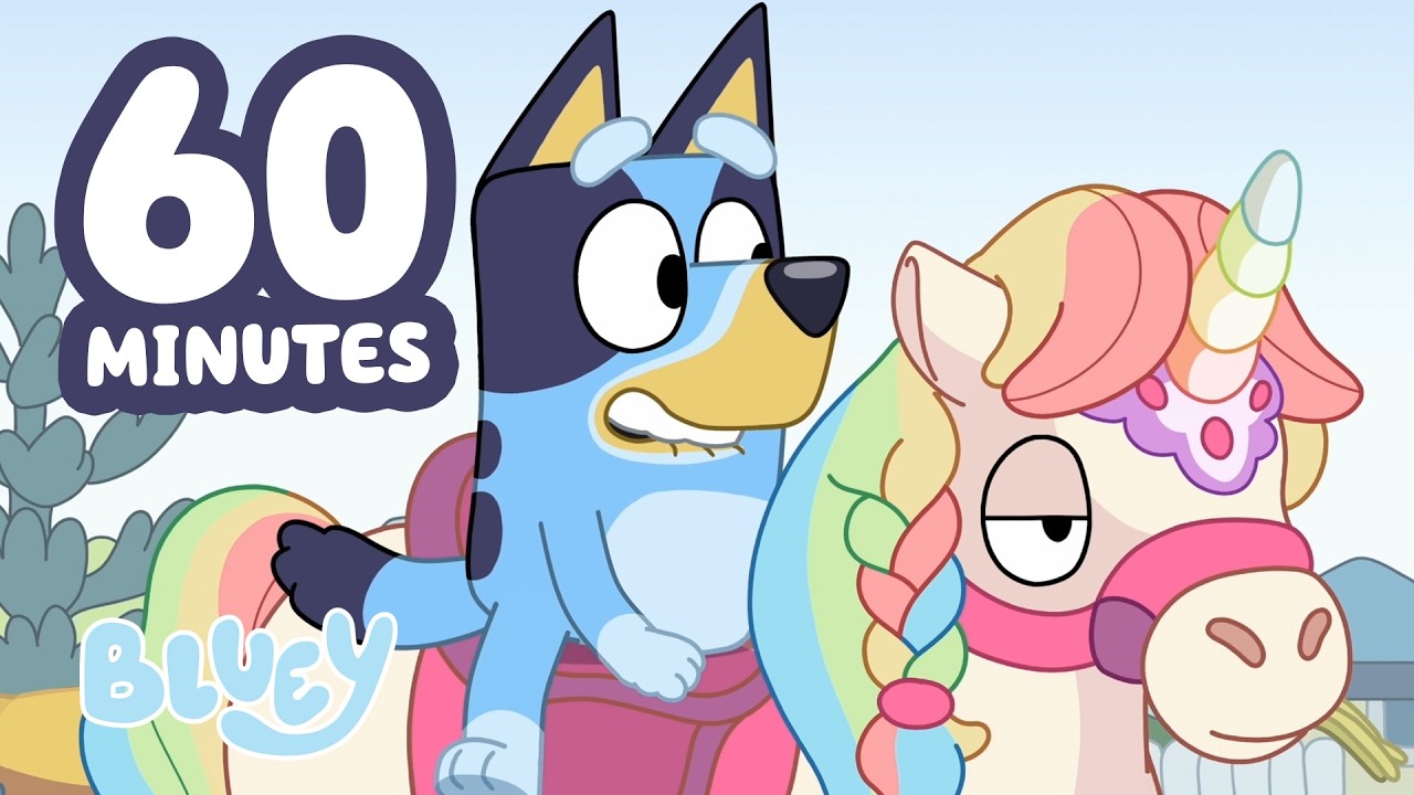 🔴LIVE: Pony Ride! 🦄 | 1 HOUR 🌟 | Bluey Clip Livestream 💙 | Bluey