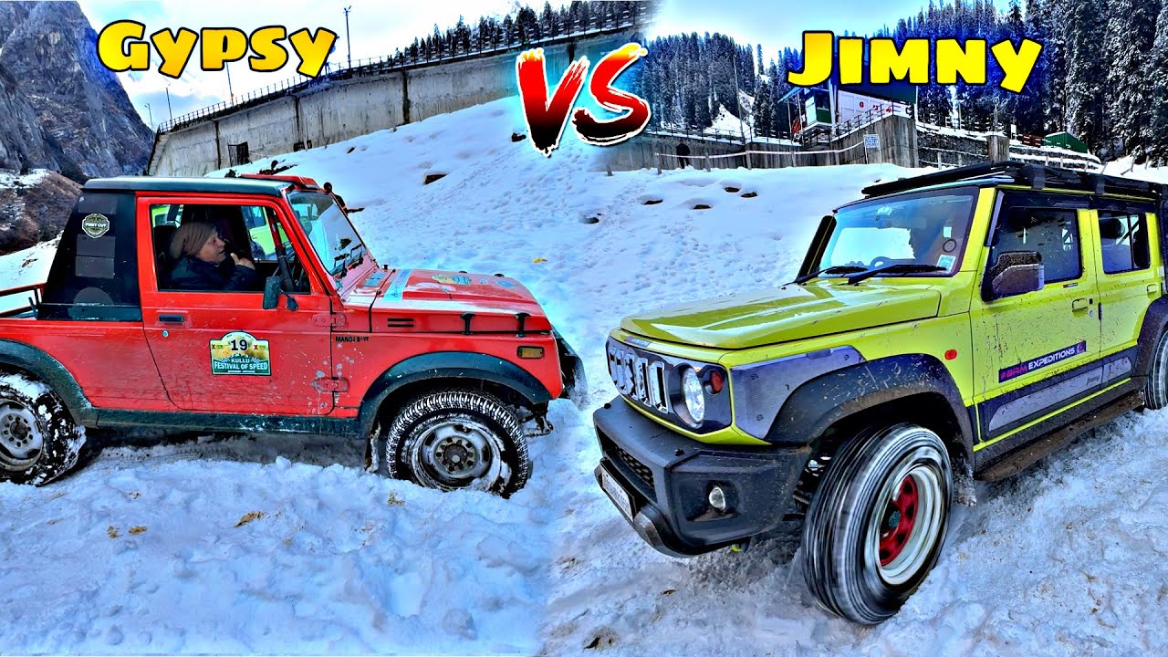 Gypsy vs Jimny in Snow ❄️ | Which performs better | Snowfall in Manali