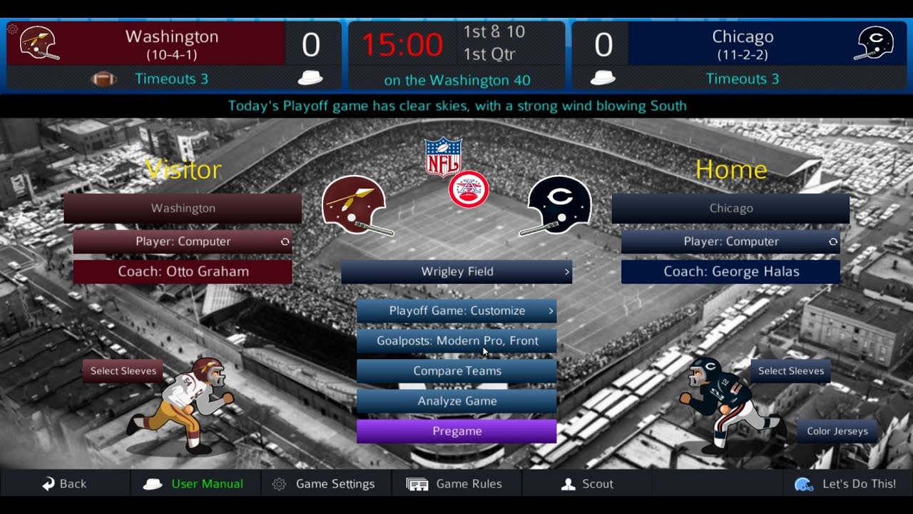 PSF 2026 - 1967 replay - NFL Championship: Redskins at Bears