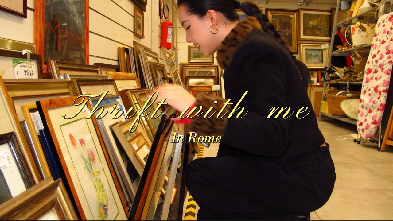 VLOG ｜ Thrift with me in Rome &Share Three Sunday Market with U 