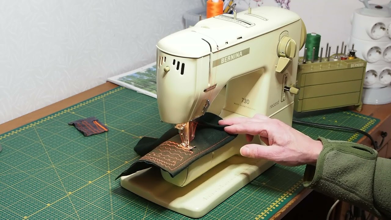 Bernina Record 730 ompelukone kokeilussa (tekstit)