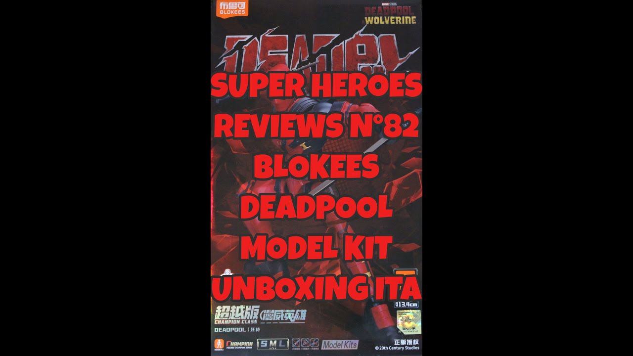 Super Heroes Reviews N°82 Blokees Deadpool Model Kit Unboxing ITA