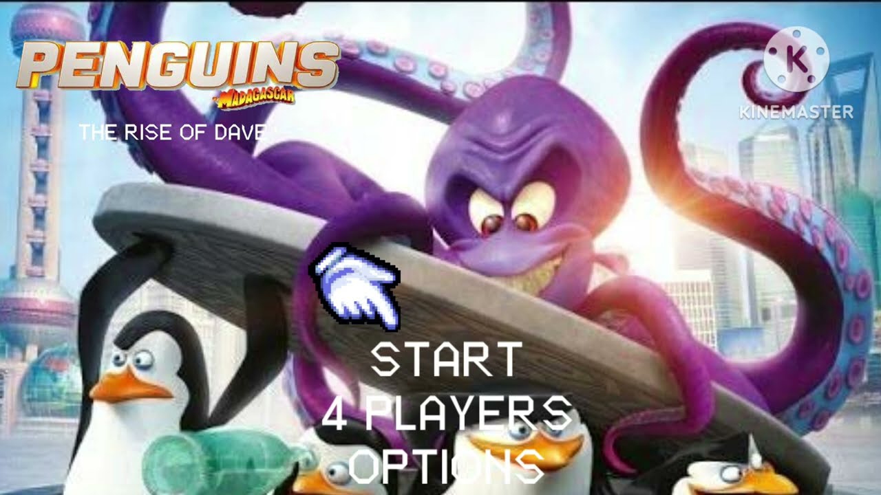 Penguins of Madagascar: The Rise of Dave (NES Bootleg) Continue + Game Over