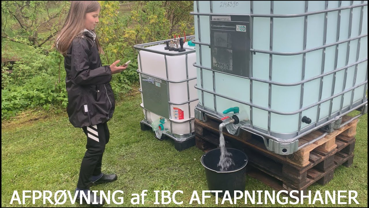 Afprøvning af 5 IBC aftapningshaner