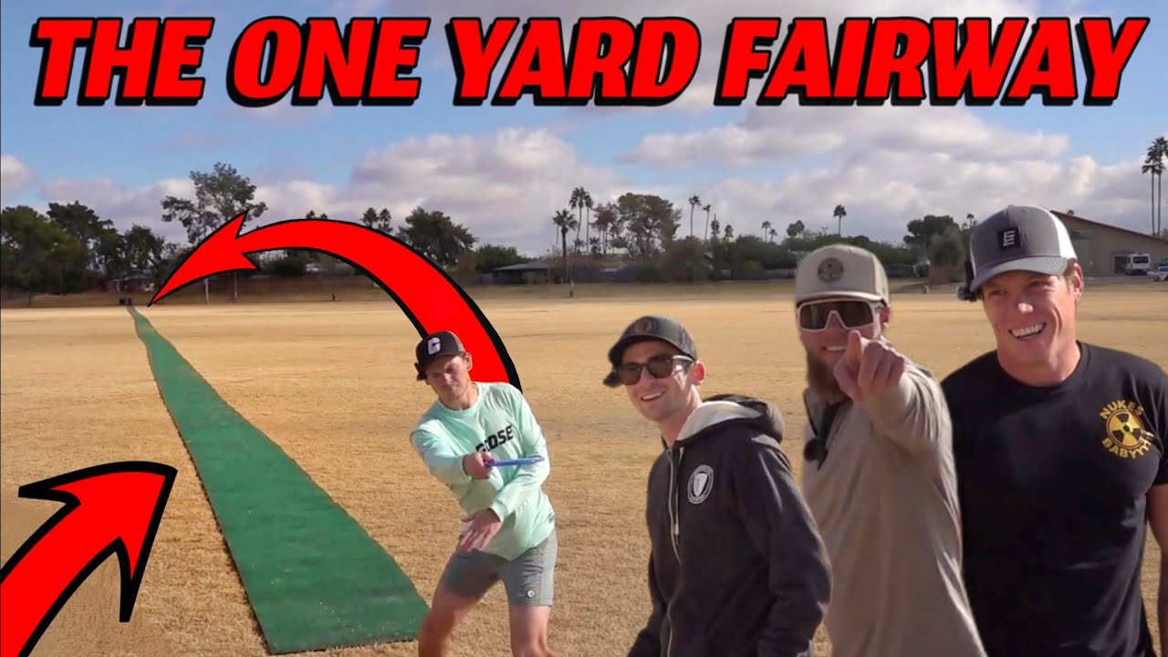 THE 1 YARD WIDE FAIRWAY CHALLENGE!! | w/Ezra, Gossage, Tanner, & Welck!