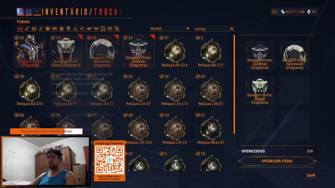Warframe e Resenha! !pix !discord #warframe #tennocreate