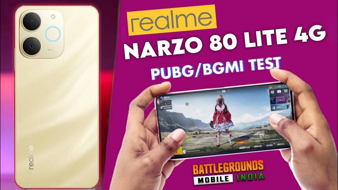 Тест Realme Narzo 80 Lite 4G PUBG/BGMI🔥 | Обзор и тест игр Realme Narzo 80 Lite |🔥Геймплей BGMI🔥