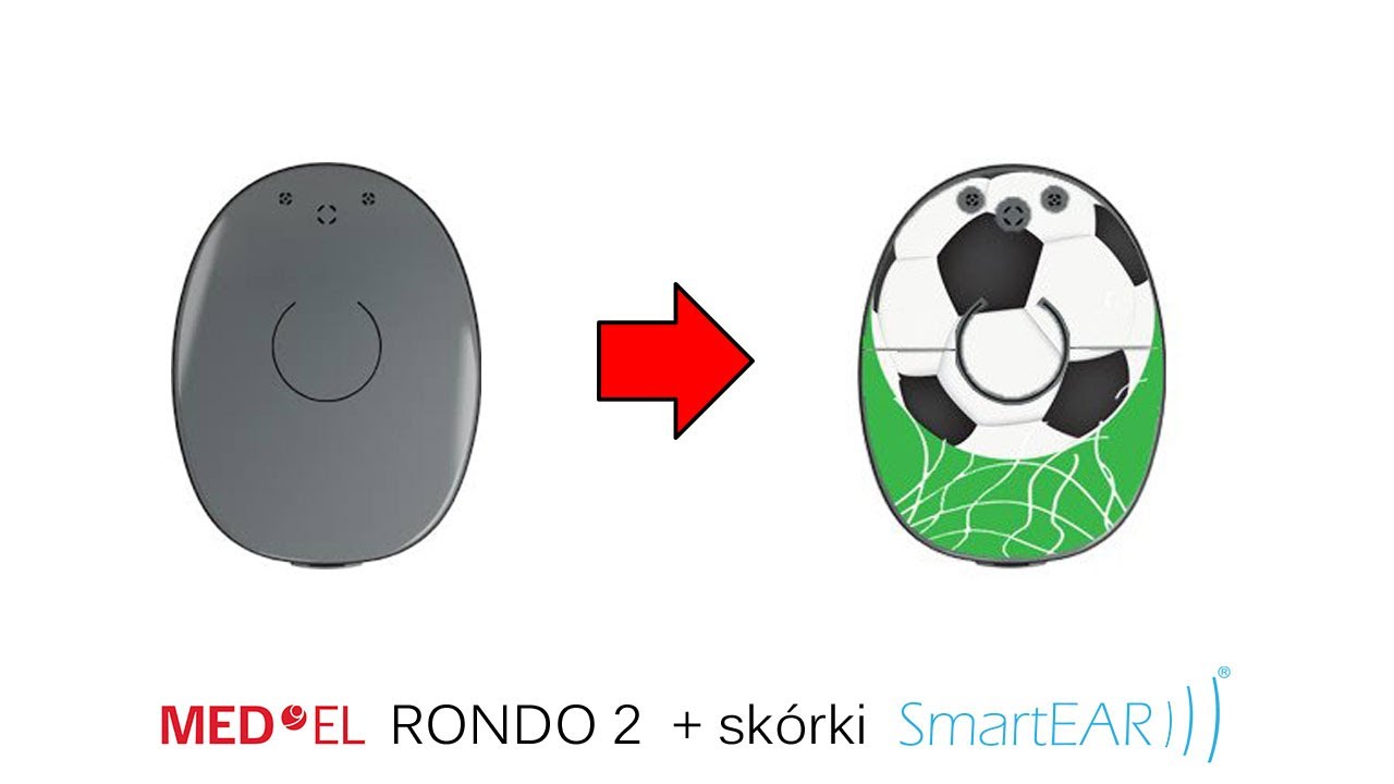 Oklejenie procesora MED-EL Rondo 2 sk&oacute;rkami SmartEar (napisy PL)