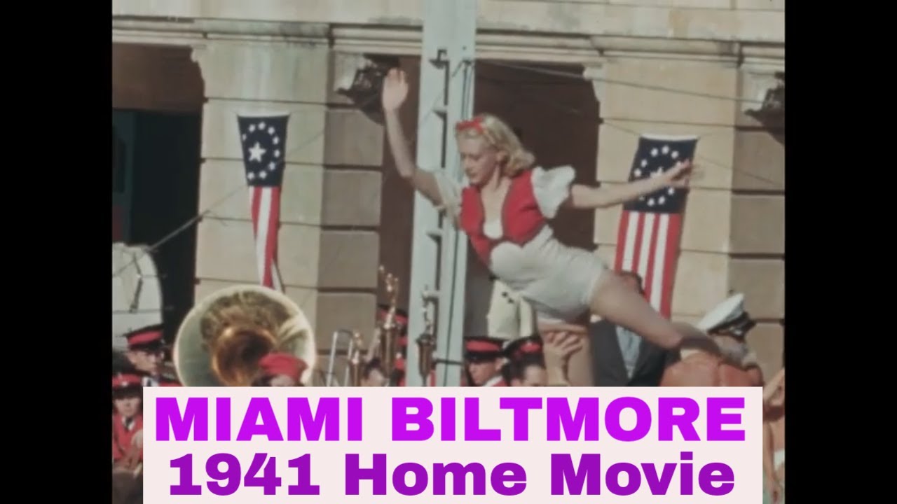 1941 VISIT TO FLORIDA   AQUATIC GALA AT MIAMI BILTMORE HOTEL  DESTROYER USS BENSON  XD33665