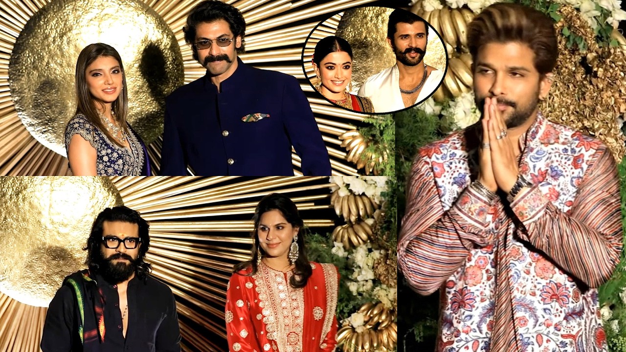 Rana Daggubati Ram Charan & allu Arjun At #Virosh Reception | Vijay Devarakonda | Rashmika Mandanna