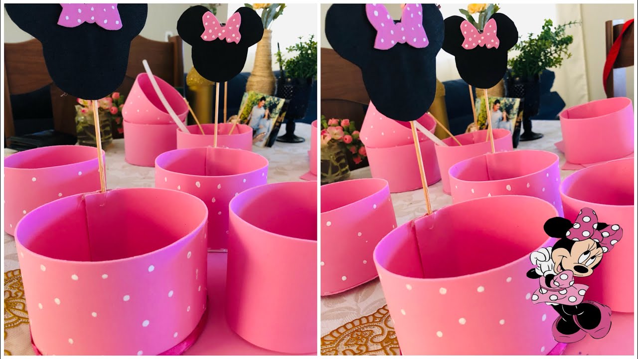 Lembrancinha da Minnie Rosa ( Centro de Mesa )