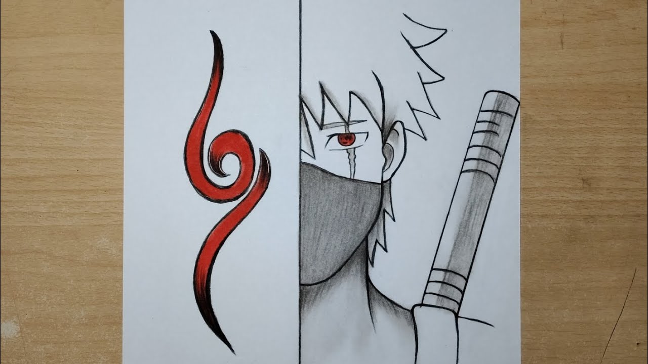 Easy anime drawing step by step || how to draw kakashi hatake drawing for beginners 