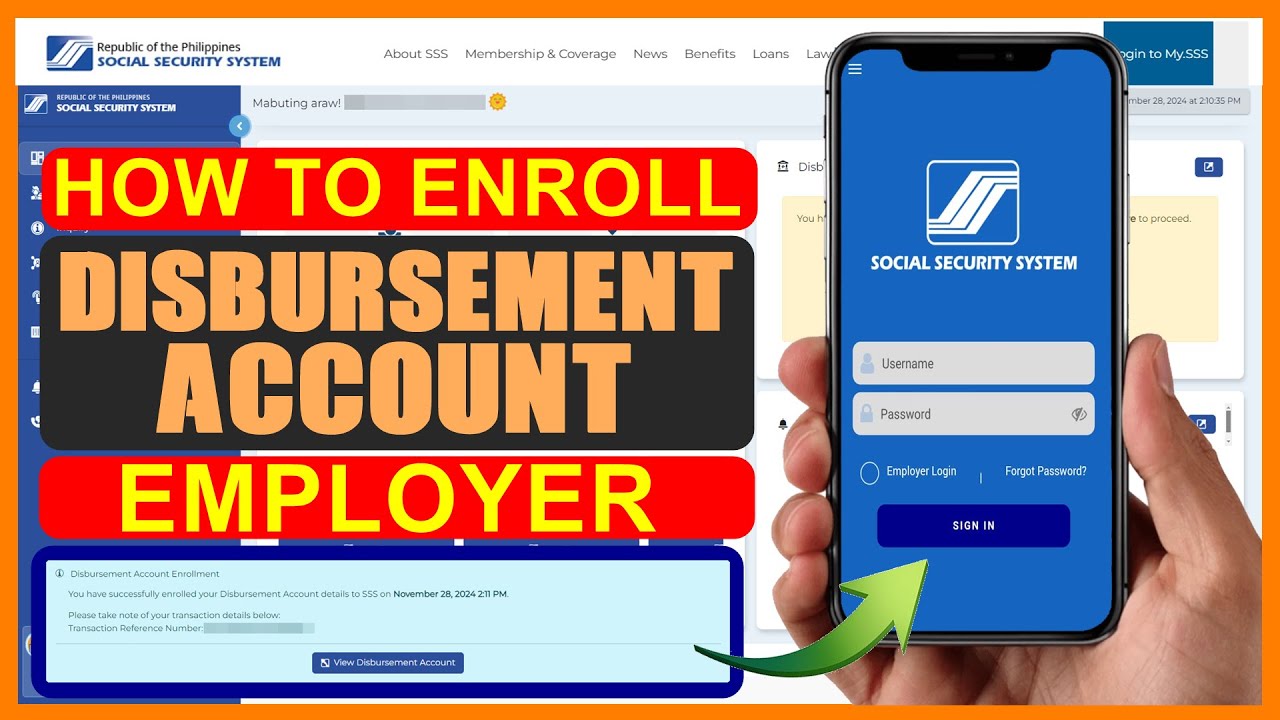 HOW TO ENROLL DISBURSEMENT ACCOUNT IN SSS | EMPLOYER
