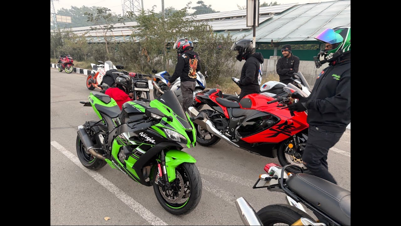 Zx10r with hayabusa superbike group Sunday ride