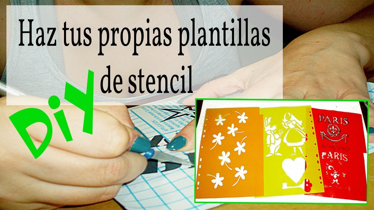 Diy. Cómo hacer plantillas de stencil o estarcido. Con y sin pirograbador