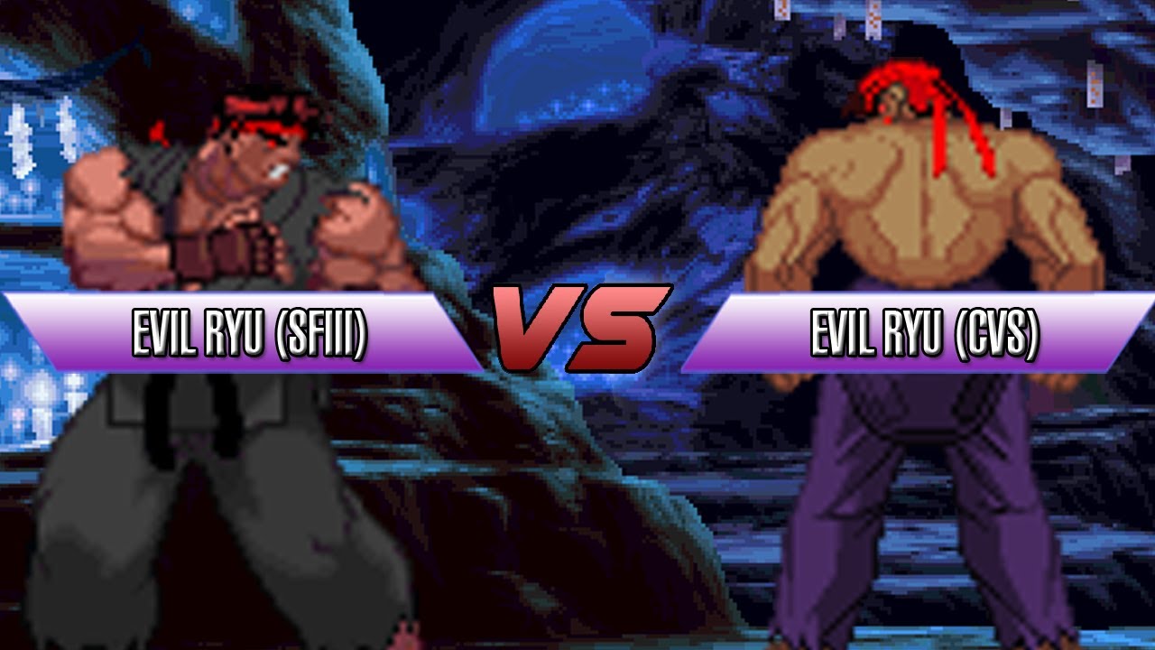 Mugen - Evil Ryu (Updated/SF3 Version) vs. Evil Ryu (CVS)