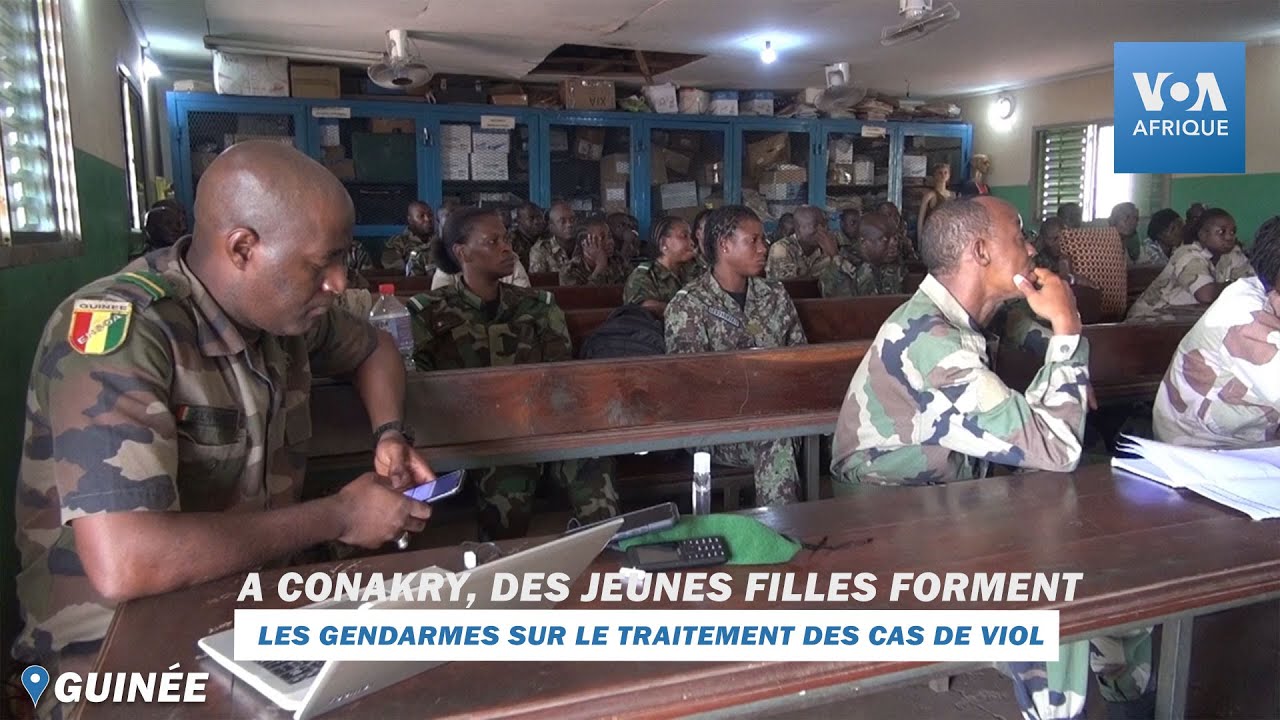 A Conakry, des jeunes filles forment les gendarmes sur le traitement des cas de viol