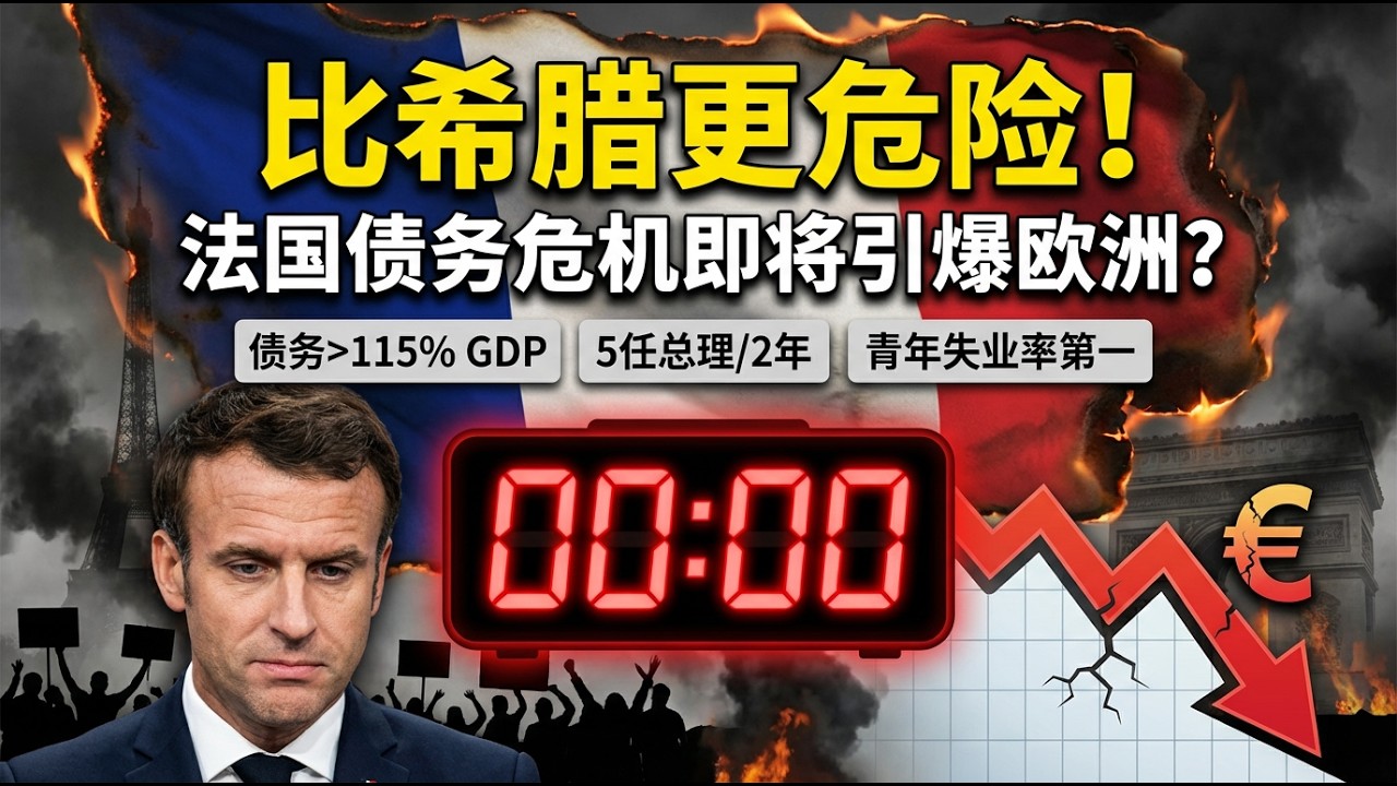 比希腊更危险！法国债务危机全面解析：最慷慨的福利制度如何拖垮欧洲第二大经济体？台湾的未来预警