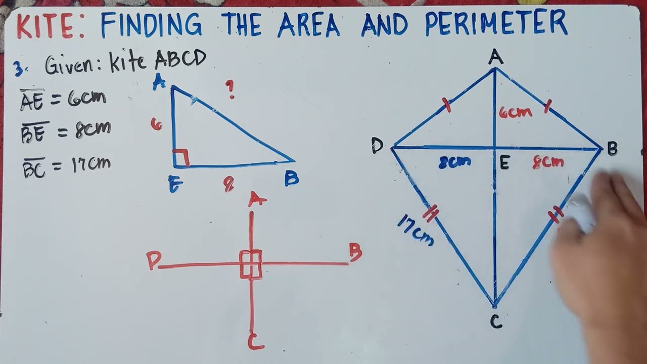 KITE | Finding the Area and Perimeter | Explain in Detailed |