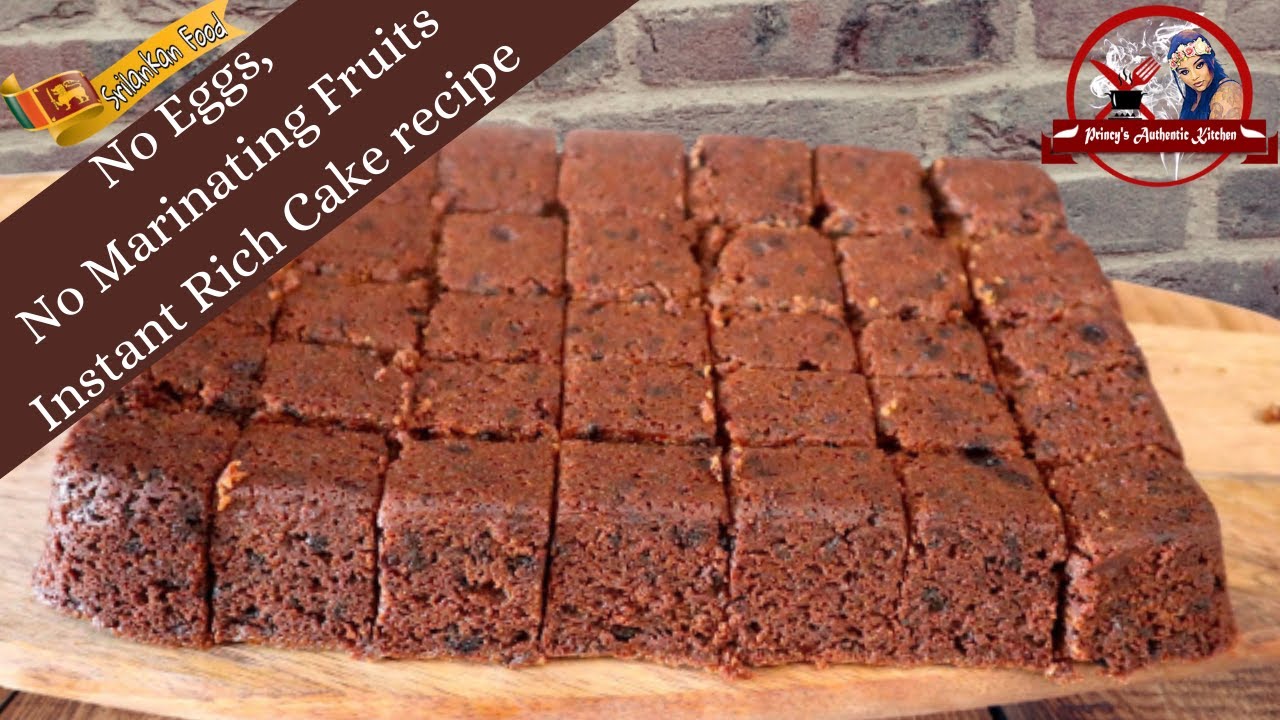 இலங்கையின் சுவை மிக்க ரிச் கேக் |  Eggless Vegetarian Rich Cake  (English Subtitle)