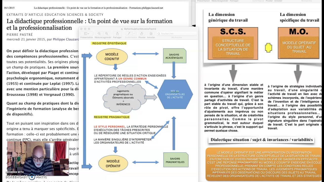 Enregistrement cours sur Didactique Professionnelle partie 1