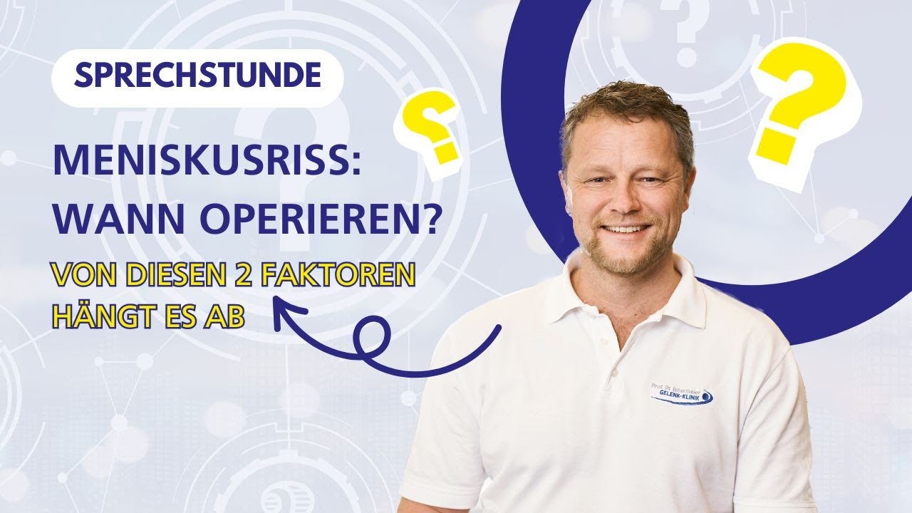 Meniskusriss &ndash; Wann ist eine OP wirklich notwendig? | Fragen aus der #Sprechstunde