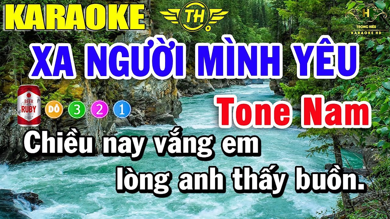 Xa Người Mình Yêu Karaoke Tone Nam Nhạc Sống 2021 | Trọng Hiếu