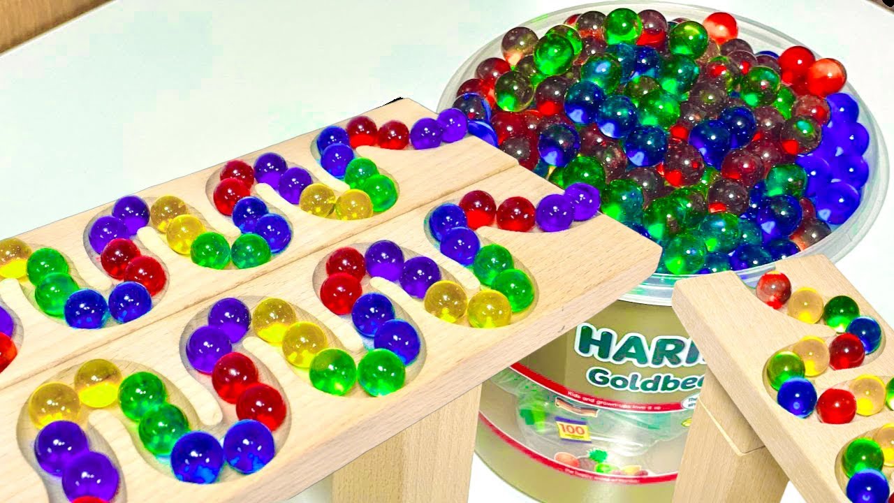 Marble Run Race ☆ HABA Slope &Retro Makita Truck, Excavator, Garbage Truck, Dump Truck,Ambulances#15