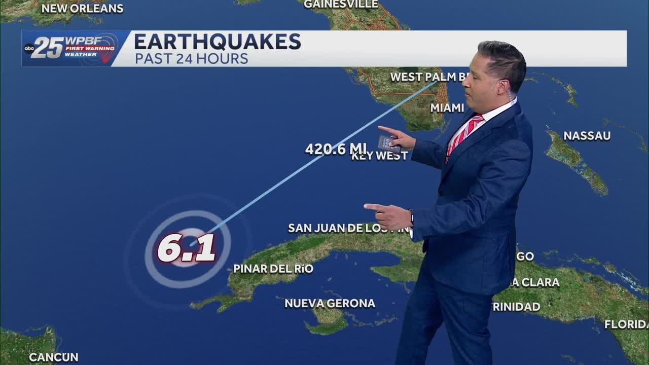 6.1 magnitude earthquake reported off Cuba&rsquo;s western coast; tremors felt in Florida