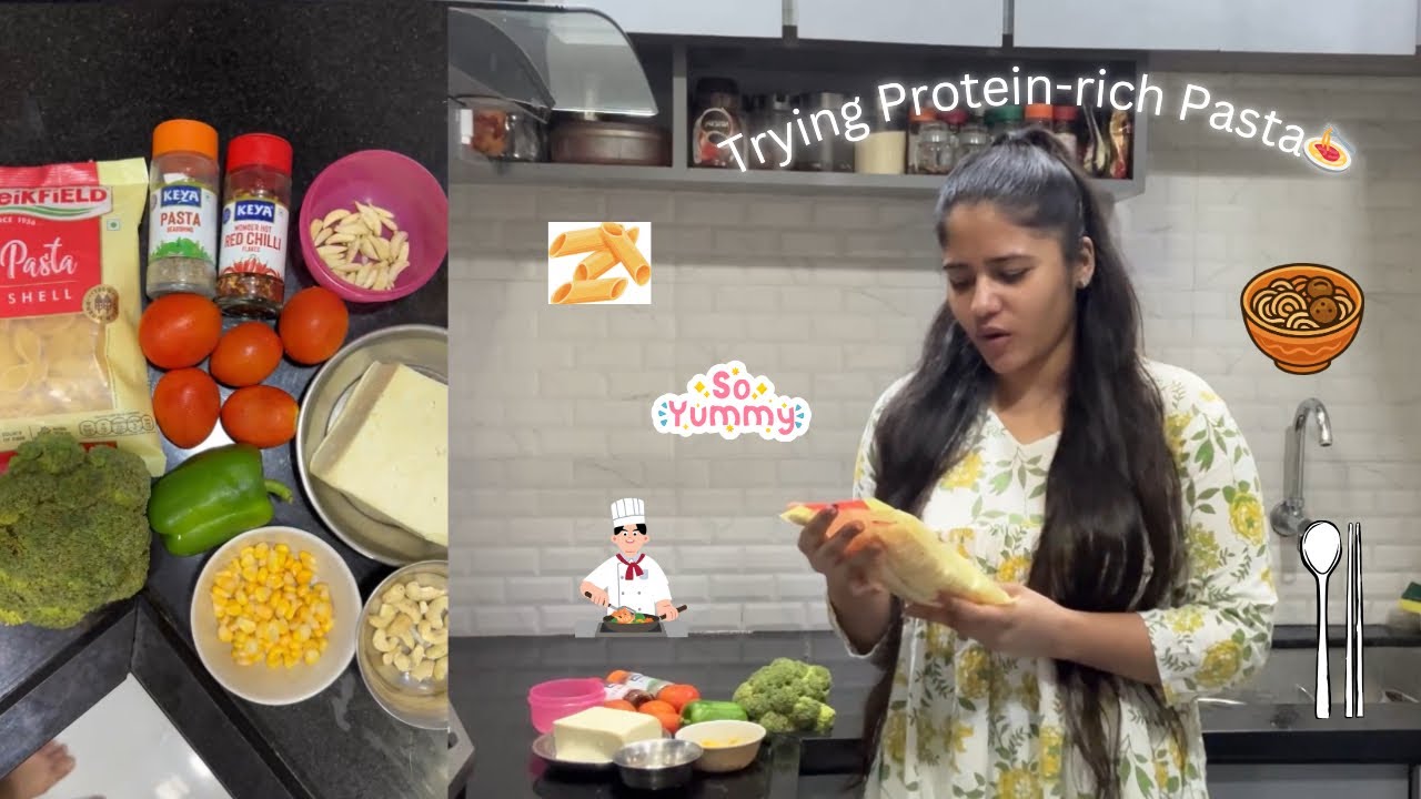 Trying Protein-rich Pasta 🍝||Cooking , protein rich pasta|| protein pasta