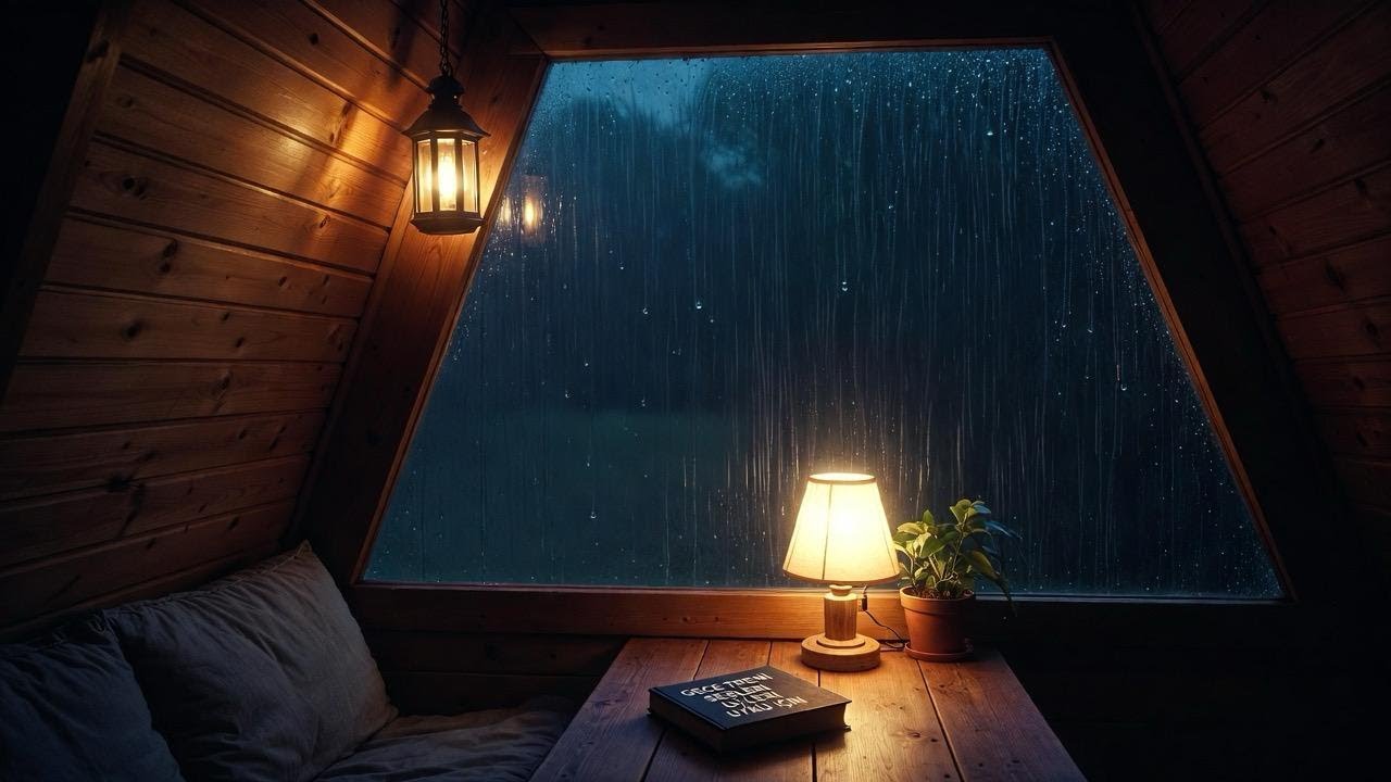 Rain, Thunder & Distant Train — Cozy Cabin Sleep Sounds 🌧️⚡🚂