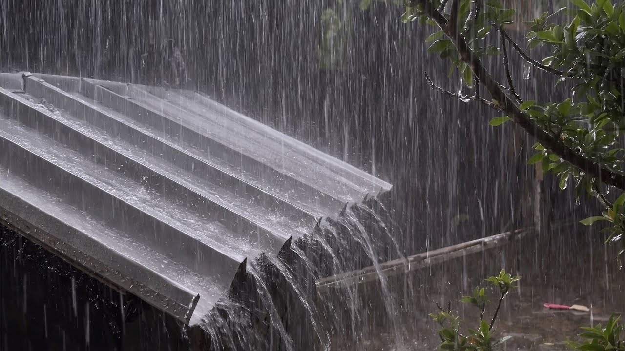 Heavy Rain on Metal Roof 🌧️ Relaxing Rain Sounds for Sleep, Study & Stress Relief (No Thunder)