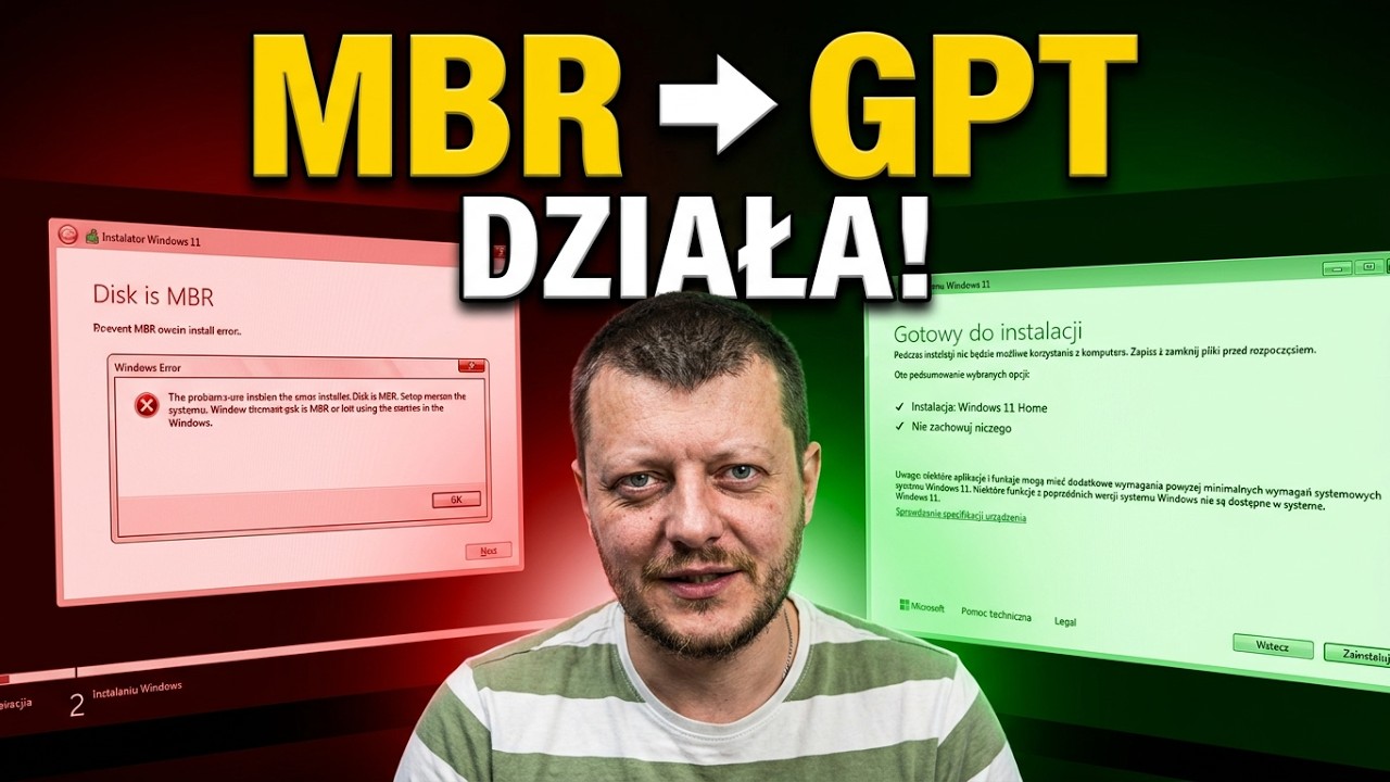 Konwersja z MBR na GPT jest możliwa🧑&zwj;💻 i zazwyczaj zalecana dla nowych system&oacute;w
