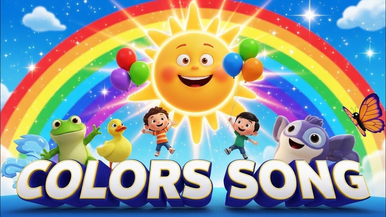 Rainbow Colors Song 🌈 | Learning Colors for Kids | Fun Nursery Rhymes & Cartoon #megacartoonhub